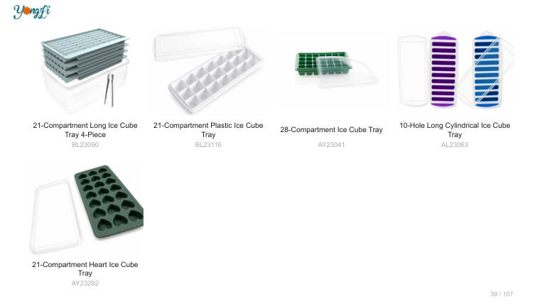 Ice Cream & Ice Tools range sample (page 39)