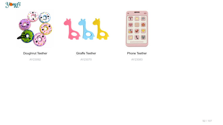 Kids Tableware range sample (page 92)