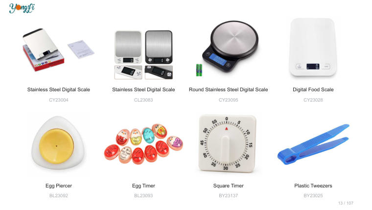Kitchen Tools range sample (page 13)