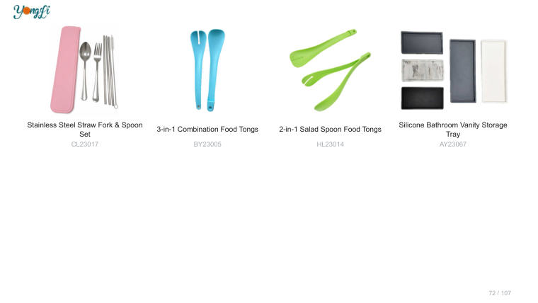 Tableware range sample (page 72)