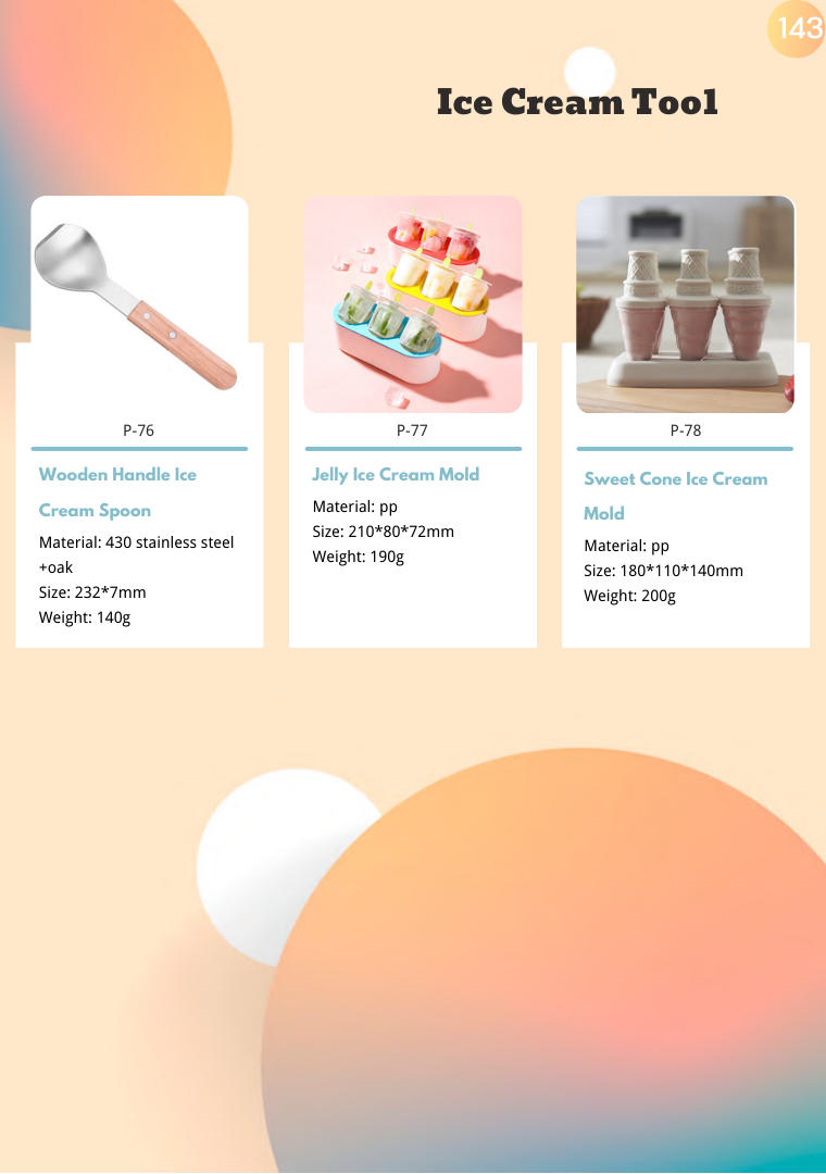 Ice Cream Tool range sample (page 143)