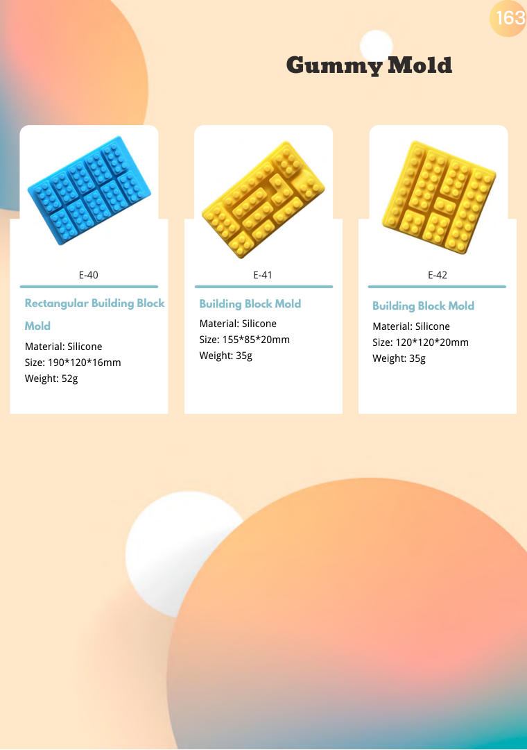 Silicone Gummy Mold range sample (page 163)