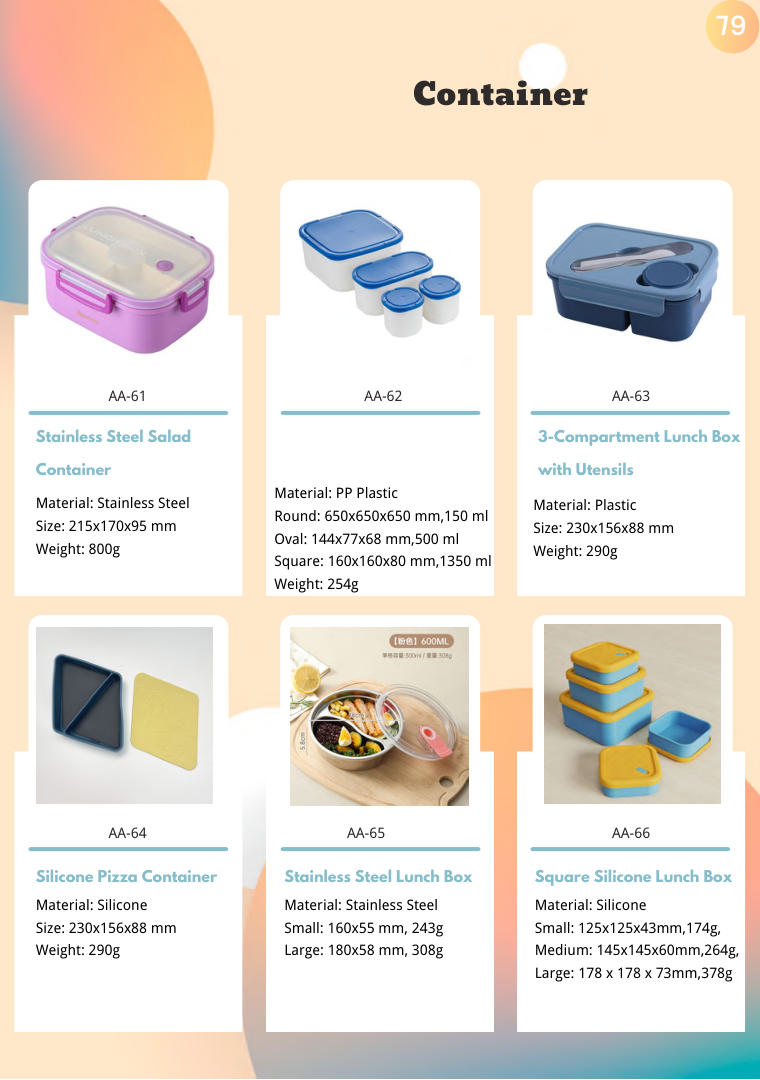 Snack Box range sample (page 79)
