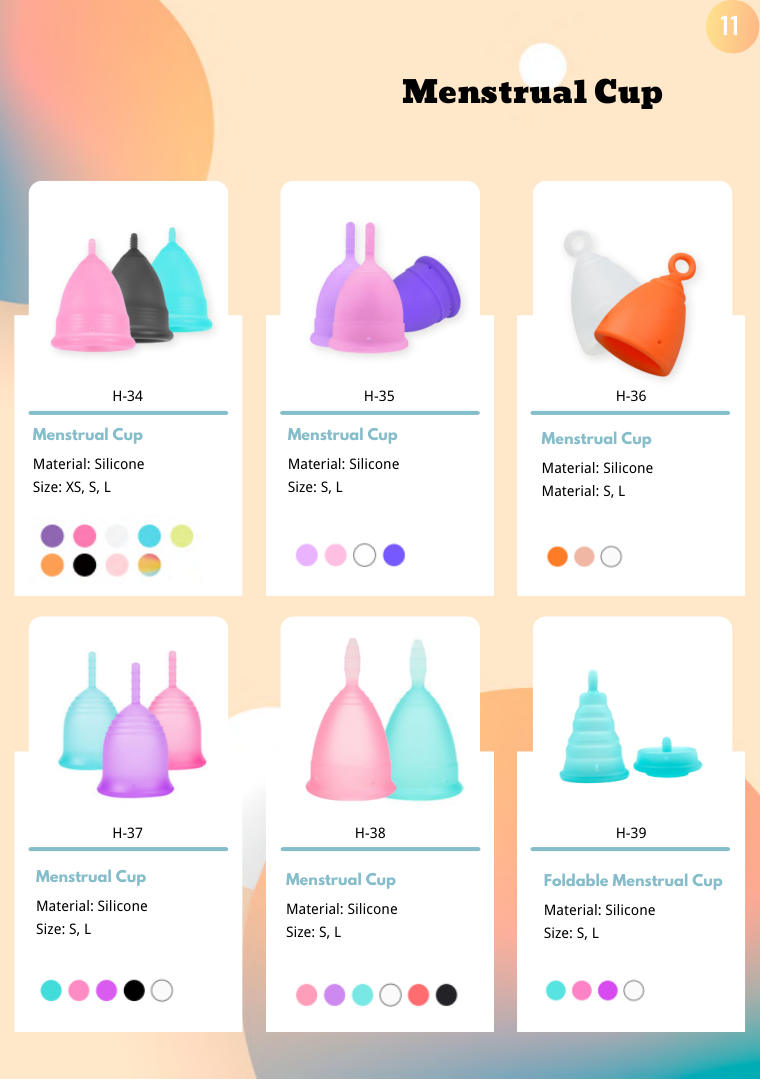 Menstrual Cup range sample (page 11)